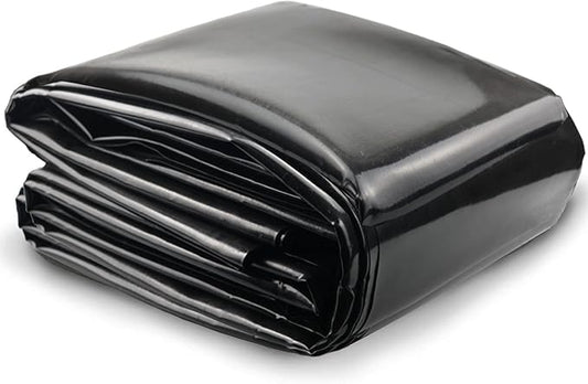 20 Mil Pond Liner, 10x13 Ft Pond HDPE Skins Small Fish Pond Liners Rubber Pond Tarp Easy Cutting Underlayment for Fountains, Waterfall & Water Gardens