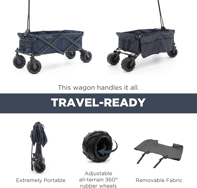 Creative Outdoor Original Folding Wagon All-Terrain Wheels