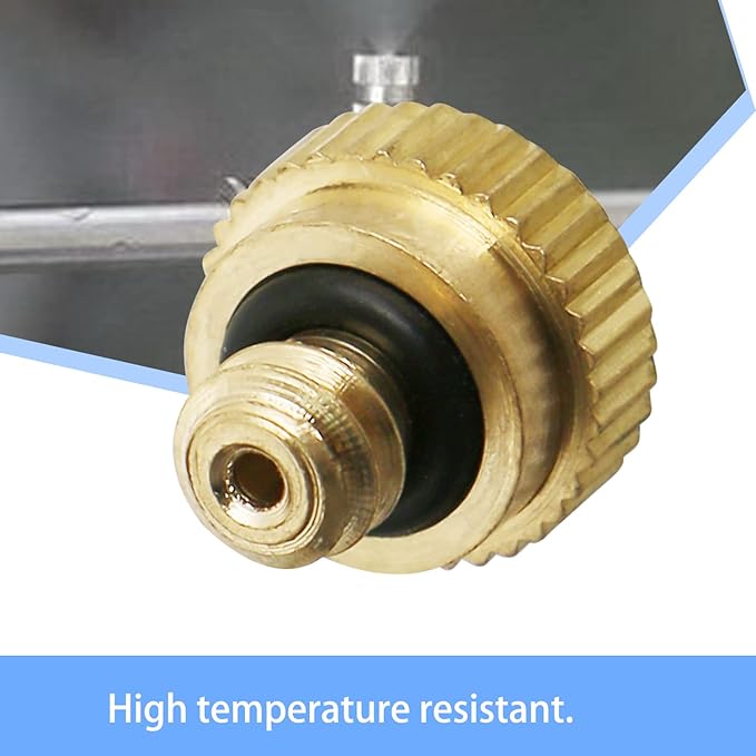 Aopin G 3/16 Brass Misting Nozzles 0.3mm / 0.011" Orifice Atomizing Mister Sprayer Nozzle Suitable For Outdoor Cooling,Garden Irrigation,Fountain, Crop Nutrient Injection, Greenhouse 16 Pcs