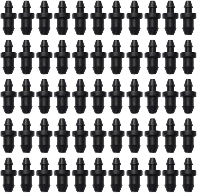 lasenersm 100 Pieces Drip Irrigation Tube End Closure Goof Hole Plugs Drip End Plug Fitting for 5 mm/7 mm Tube, Black