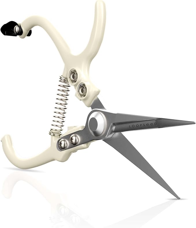 Plant Pruning Shears Garden Trimming Scissors Precision Hand Pruner Herb Snips Flower Clippers Bonsai Trimmers Straight Sharp Blade Tapered Tip Ergonomic Handle Garden Tools (Classic Cream)