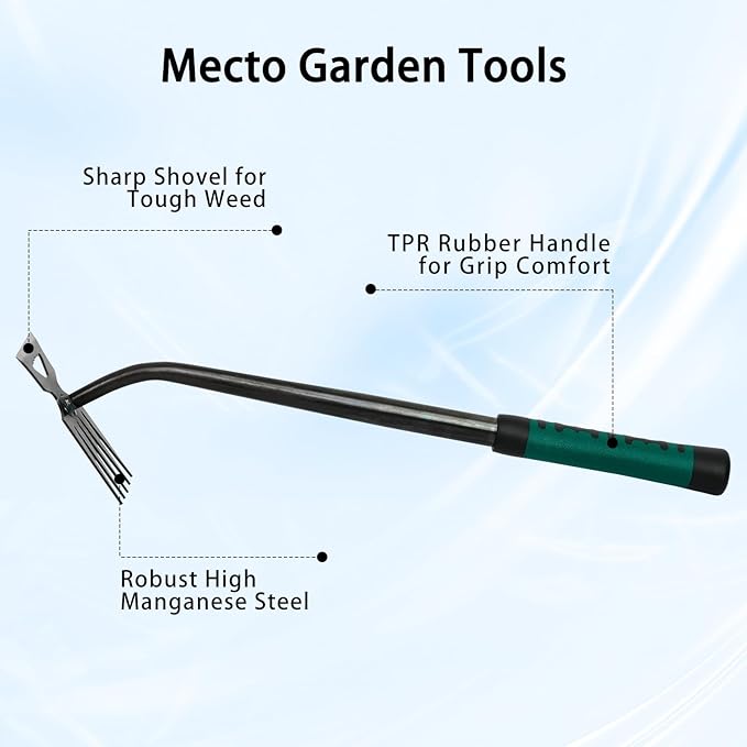 Weed Puller Tool, Time-Saving Garden Tools, Upgraded Hadfield Steel Weeding Tool Multifunctional Weeder, Dandelion Weed Puller Tool Gardening Tools for Yard, 11 Teeth