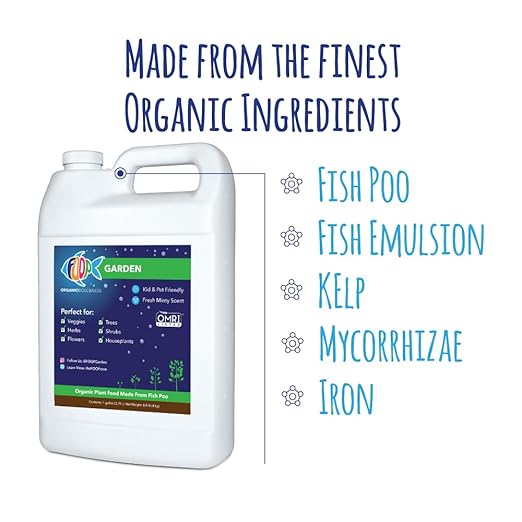 FOOP Garden - Organic Liquid Plant Food Made from Fish Manure (with Fresh Minty Scent) | Fish Fertilizer Alternative Perfect for Veggies, Herbs, Flowers,Trees,Shrubs | Kid&Pet Friendly (1 Gallon)