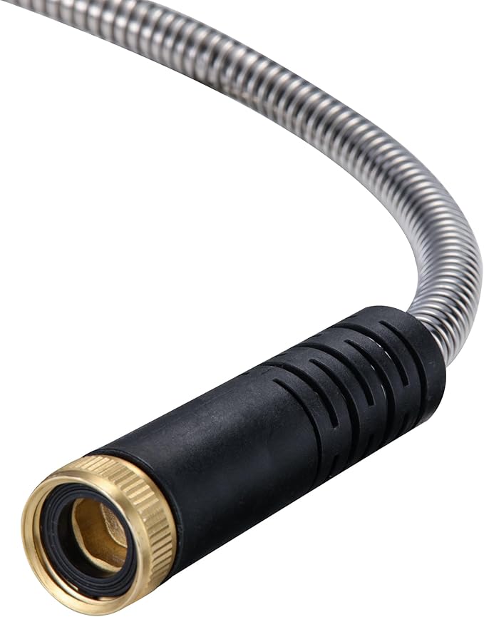 8 feet Water Hoses – 3/4'' Fittings, Flexible Garden Hoses for Garden Watering, Outdoor Cleaning, House Cleaning, Car Washing, Swimming Pool, Camping, Agricultural Irrigation, Dog Bathing