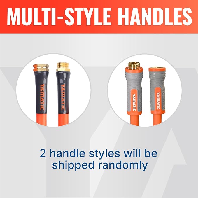 YAMATIC Heavy Duty Garden Hose 5/8 in x 60 ft with Swivel Fitting, Super Flexible Water Hose, All-weather, Lightweight, Burst 600 PSI