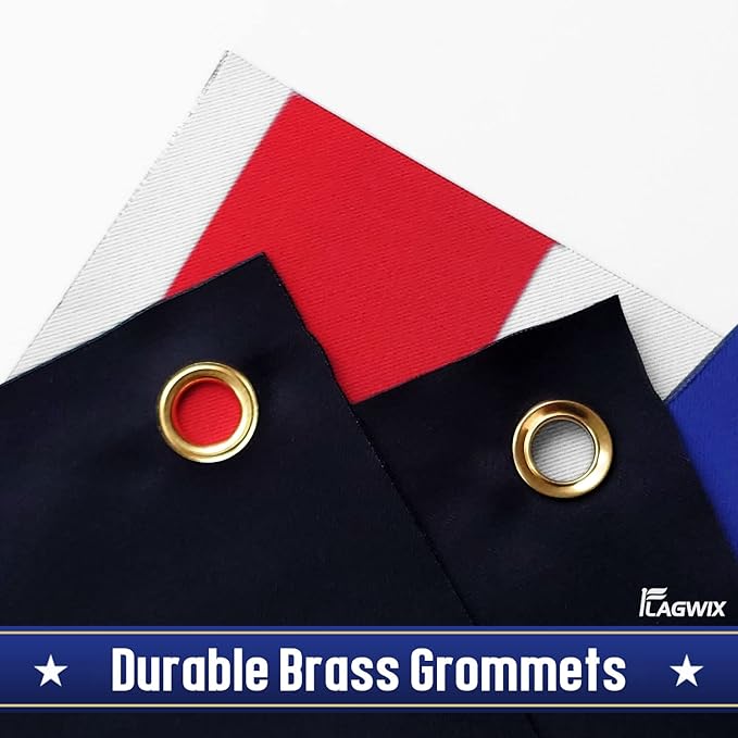 FLAGWIX 3x5 ft American Patriotic Gadsden Flag - Double Sided, Heavy Duty Canvas, Fade Resistant - Patriotic American House Flags, 4th of July Decorations For Indoor, Outdoor Decor Flag with Grommets