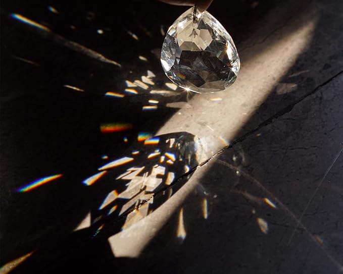 H&D 10pcs 50mm Chandelier Crystal Prisms Pendants - Clear Crystal Teardrops Parts