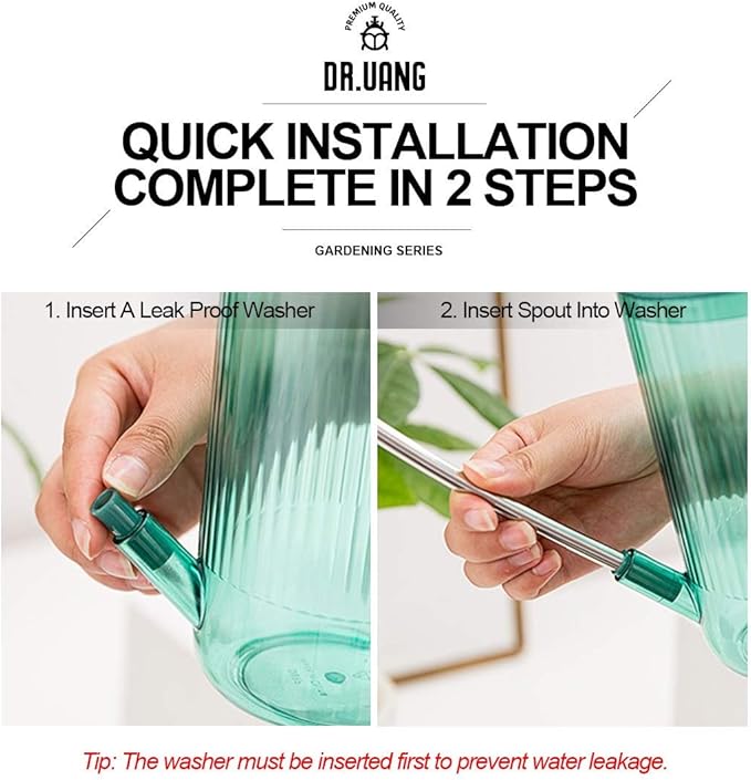 Small Watering Can Indoor Plants with Long Spout (1L, Red)