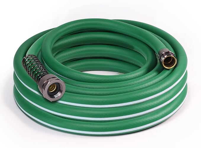 Short Garden Hose 10 ft 15 ft – Outdoor Hybird Water Hose with Solid Fitting - Flexible, Kinkless, Lightweight, Heavy Duty Garden Hose for Lawn Watering, Car Washing - Burst 500 Psi (15 ft)