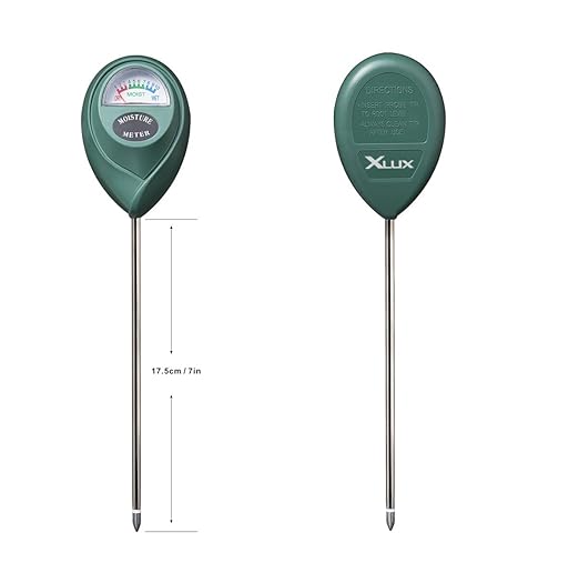 XLUX Soil Moisture Sensor Meter Water Monitor, Hygrometer for Gardening, Farming,Plants, No Batteries Required, 2 Pack