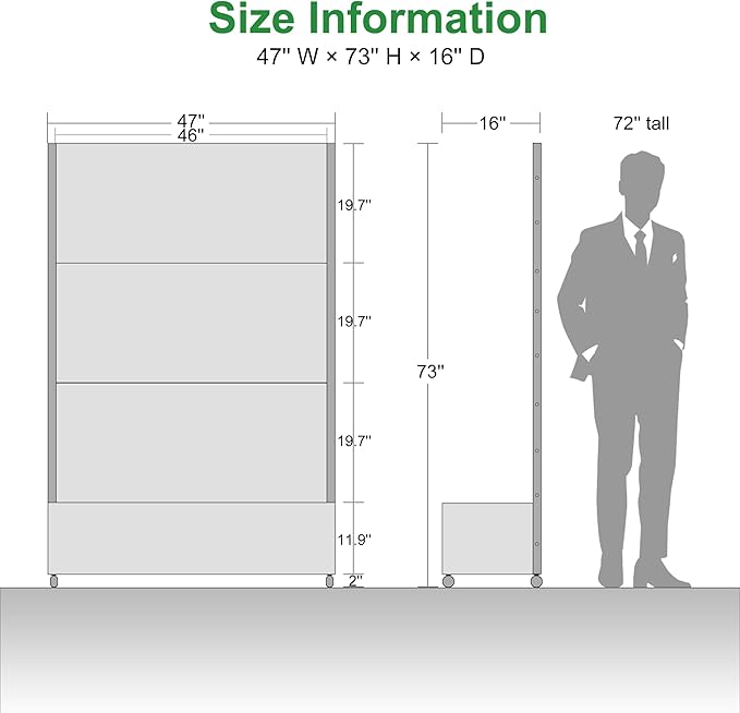 Casaphoria Metal Raised Garden Bed with Trellis and Wheels, 72"x47"x16" Planter Box for Climbing Plants, Vegetables & Vines, Features Drainage Holes and Privacy Screen (Black)