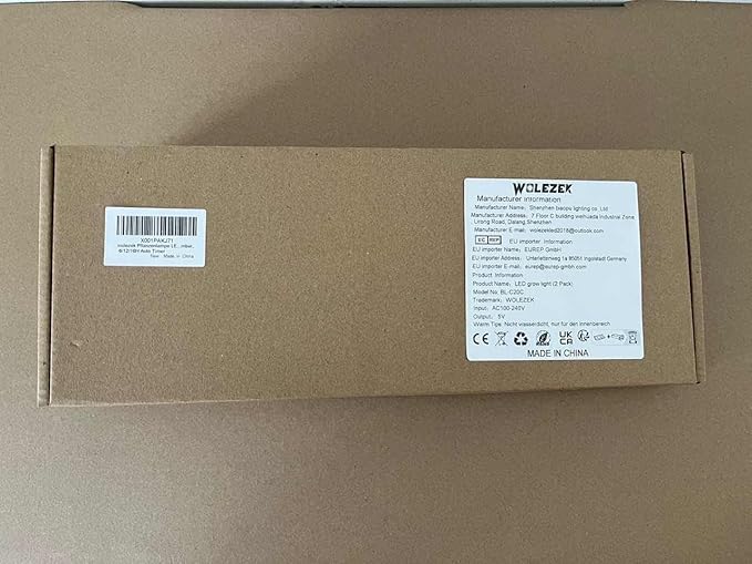 Wolezek Grow Lights for Indoor Plants, 2 Pack 6000K LED White Plant Grow Lights Indoor, Full Spectrum Grow Lamp with Clip, Auto ON & Off Timer 6/12/16H, 3 Modes, 5-Level Dimmable Brightness