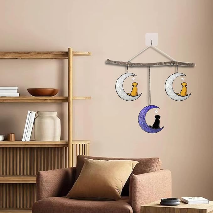 Dog Memorial Gifts for Loss of Dog,Stained Glass Window Hanging Dog Suncatcher Sympathy Gift,Dog Bereavement Gifts,Pet Loss Gifts,in Memory of Dog Passing Away Gifts