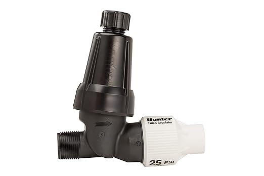 SPW Hunter 1 Inlet x 3/4 Outlet Drip Irrigation Kit, 150 Mesh Stainless Steel Filter, 40 PSI Pressure Regulator
