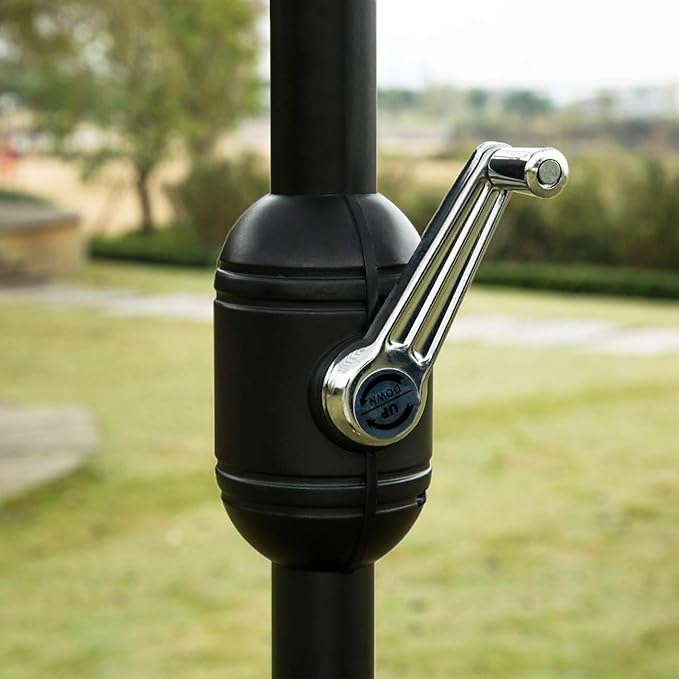 Sunnyglade 9' Patio Umbrella Outdoor Table Umbrella with 8 Sturdy Ribs (Teal Blue)