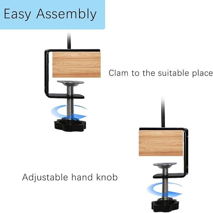 Deck Hook for Railing 4 Pack Deck Bird Feeder Pole with 2.2 Inch Strengthened Clamp for Hanging Bird Feeders, Lanterns, Wind Chimes, Flower and Plant Baskets