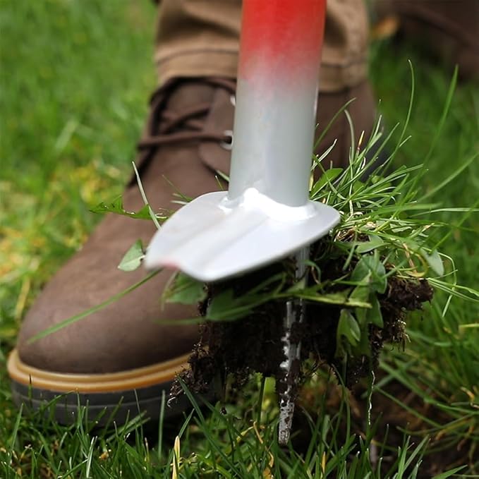 GARDEN WEASEL WeedPopper Step & Twist – Black Ergonomic Grip | Stand Up Weed Puller Tool for Dandelion, Crabgrass & Root Removal | Heavy Duty Lawn & Garden Weeder | 95206-A