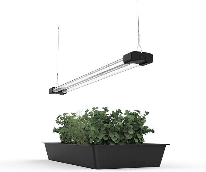 DYMOND Boostgro LED Seed Starter Grow Light 3FT Full Spectrum Linkable 5000k Daylight + 660nm Red + 450nm Blue Indoor Plant Lighting Fixture