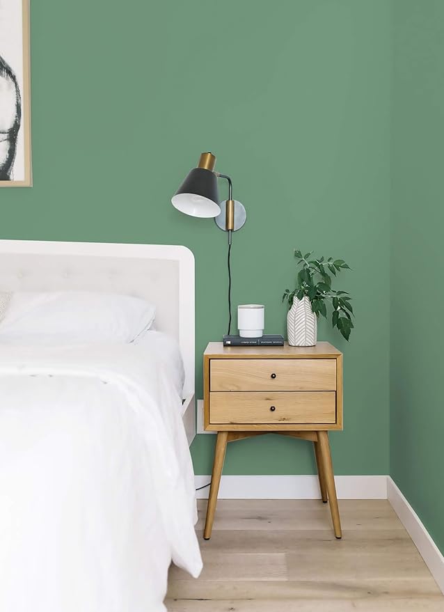 Dimoon 118''x17.7'' Green Peel and Stick Wallpaper Contact Paper Modern Self Adhesive Wall Paper Removable Renter Friendly Textured Solid Color Shelf Cabinet Vinyl Roll (118''x17.7'',Spring Green)