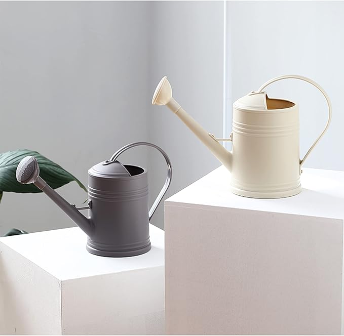 Plastic Indoor Watering Can with Detachable Sprinkler Head - 68oz (1/2 Gallon) for House Plants and Flowers