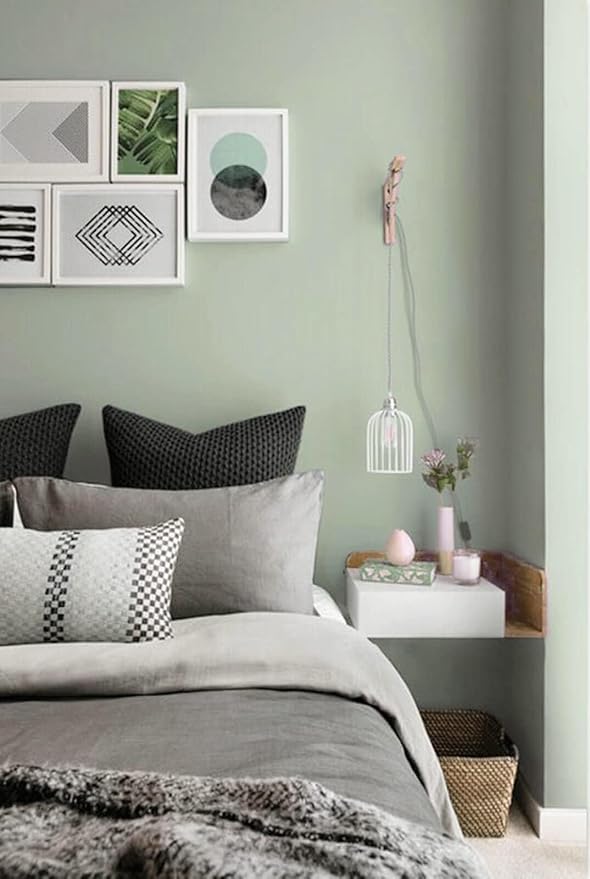 Dimoon 236''x17.7'' Green Peel and Stick Wallpaper Contact Paper Modern Self Adhesive Wall Paper Removable Renter Friendly Textured Solid Color Shelf Cabinet Vinyl Roll (236''x17.7'',Light Green)