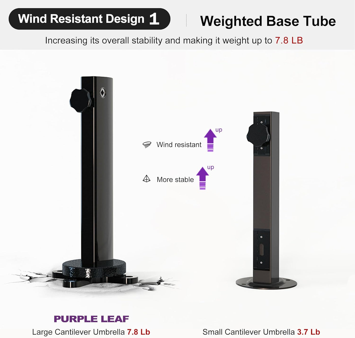 PURPLE LEAF 9' X 12' Cantilever Outdoor Umbrellas Large Patio Umbrella Hanging Double Top Rectangle Offset Umbrella with 360°Rotation Tilting Umbrella Outdoor Patio, Turquoise Blue