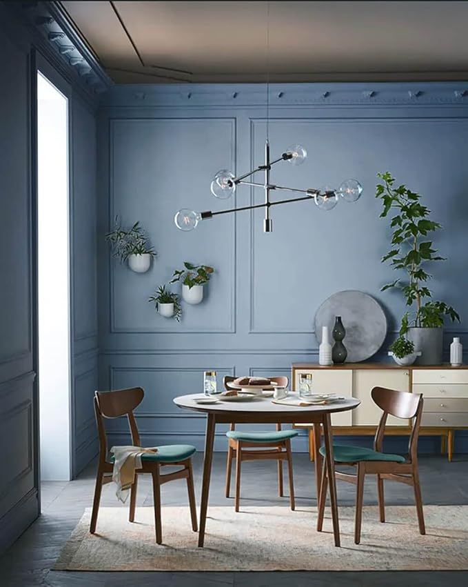 Dimoon 787''x17.7'' Blue Peel and Stick Wallpaper Contact Paper Modern Self Adhesive Wall Paper Removable Renter Friendly Textured Solid Color Shelf Cabinet Vinyl Roll (787''x17.7'',Blue Grey)