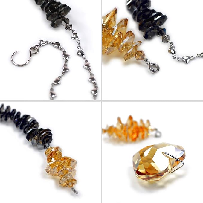 Champagne Glass Heart Crystal Ball Suncatcher, Prism Pendant for Windows, Chakra Indoor Outdoor Hanging Decoration, Rainbow Maker Gifts for Women, Mom and Children…