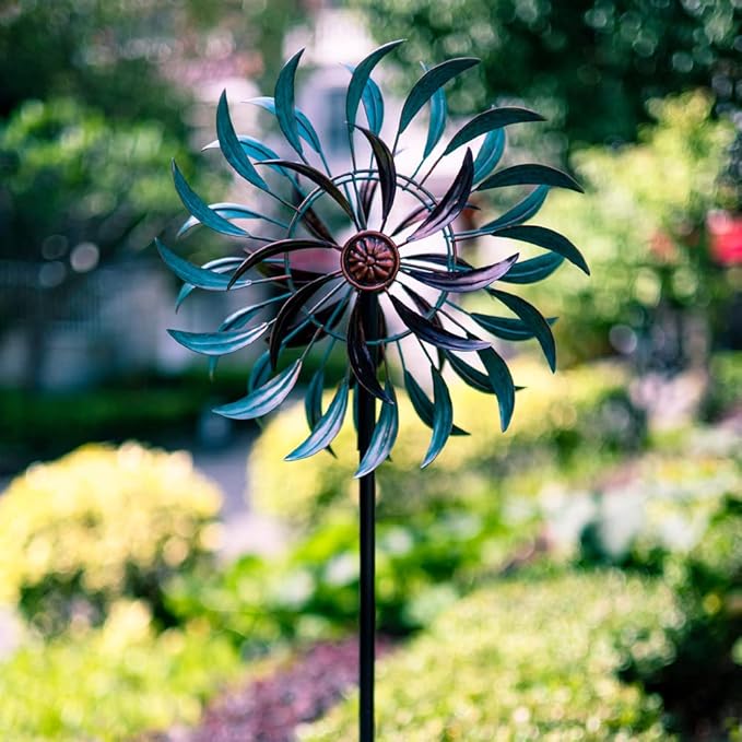 VEWOGARDEN 360° Outdoor Wind Spinner, Wind Sculpture Spinner with Metal Stake, Yard Art Decor for Patio, Lawn & Garden 63 * 13