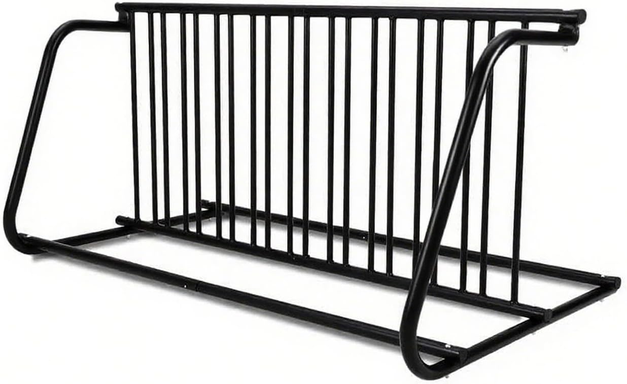 Commercial Floor Bike Rack Stand-10 Bike Rack,Dual Slot Size and Dual-Side Design,Premium Steel, Superior Stability, Suitable for Various Locations,Black