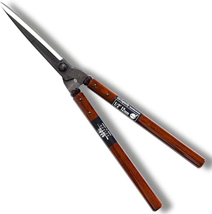 SUIZAN Hedge Shears 22.6" - Professional Japanese Garden Clippers for Precise Trimming Gardening Tools