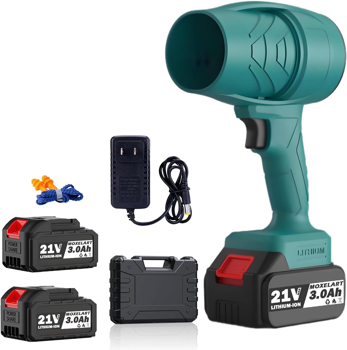 Cordless Leaf Blower, Handheld Powerful Dust Cleaner with Battery and Fast Charger, Electric Leaf Blowers Cordless for Patio Cleaning, Lawn Care, Blowing Leaves and Dust