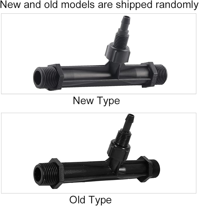 Fertilizer Injector Tube, Irrigation Venturi Fertilizer Injector with 1/2" 3/4” 1” Inch Agriculture Garden Fertilizer Mixer Injector Agriculture Tool Plastic Black(3/4inch)