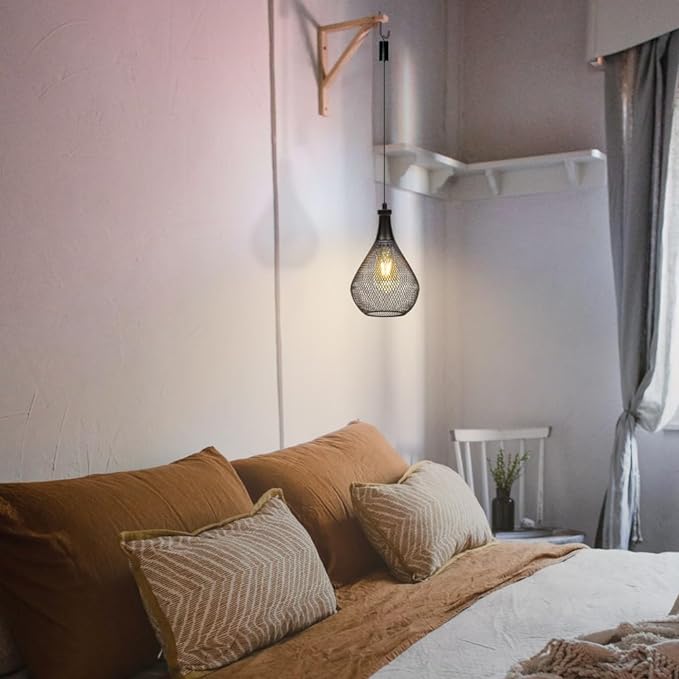 JHY DESIGN Hanging Lamp Battery Operated Cordless Hanging Light Great for Parties Patio Events for Indoors Outdoors(Teardrop Shape)