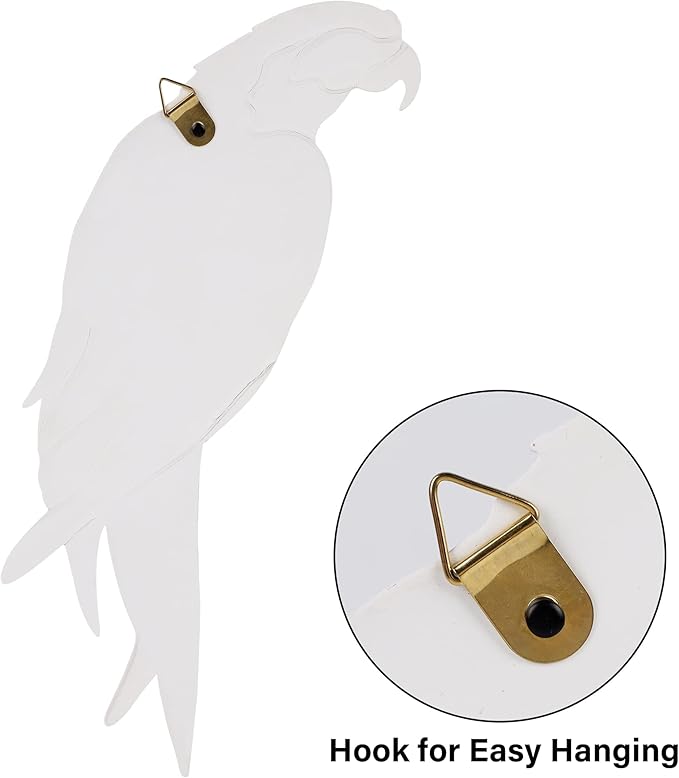 Metal Parrot Wall Decor, 14.5" Wall Art Bright Color Bird Sculpture, Hanging Bird for Indoor Outdoor Home Bedroom Living Room Garden