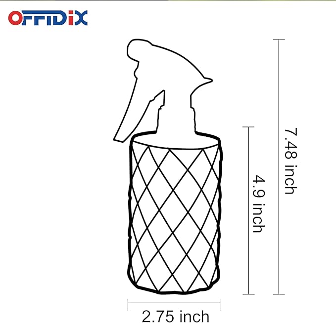 OFFIDIX Glass Spray Bottle,Plant Mister, 0.35L/11.8oz Pressure Watering Can with Adjustable Nozzle Watering Handheld Bottles for Garden Plants Cleaning Solutions(Gray