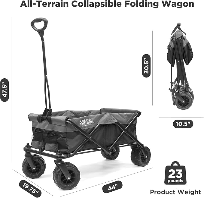 Creative Outdoor Original Folding Wagon All-Terrain Wheels