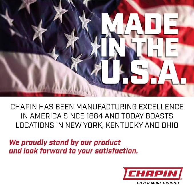 Chapin 20004 Made in USA 1 -Gallon Lawn and Garden Pump Pressured Sprayer, for Spraying Plants, Garden Watering, Weeds and Pests