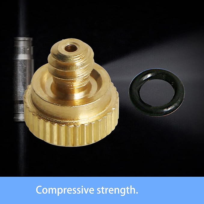 Aopin G 3/16 Brass Misting Nozzles 0.3mm / 0.011" Orifice Atomizing Mister Sprayer Nozzle Suitable For Outdoor Cooling,Garden Irrigation,Fountain, Crop Nutrient Injection, Greenhouse 16 Pcs