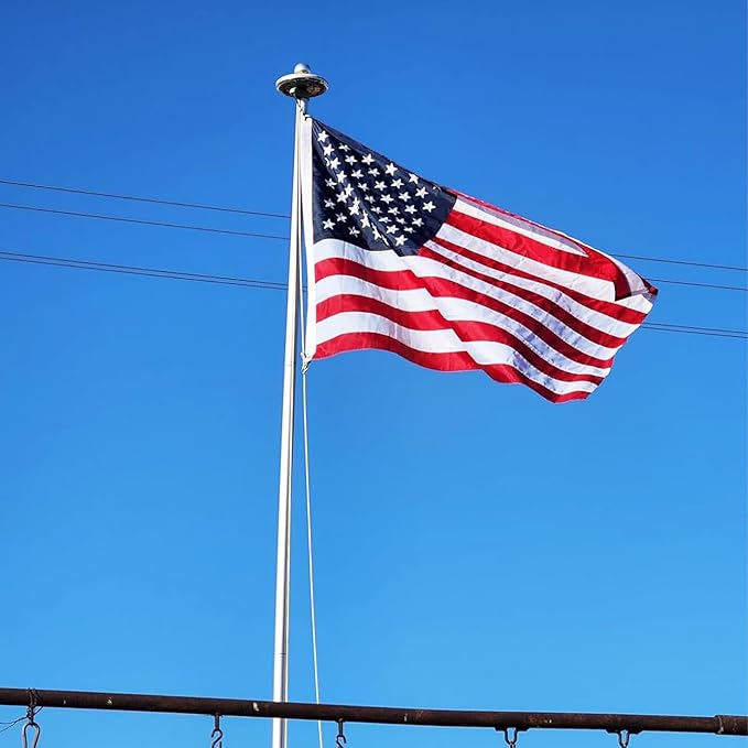 Homissor American Flag 4X6 USA US Flags 4’ x 6’ Heavy Duty Outdoor Made of Durable Nylon Flag with Embroidered Stars, Sewn Stripes and Brass Grommets