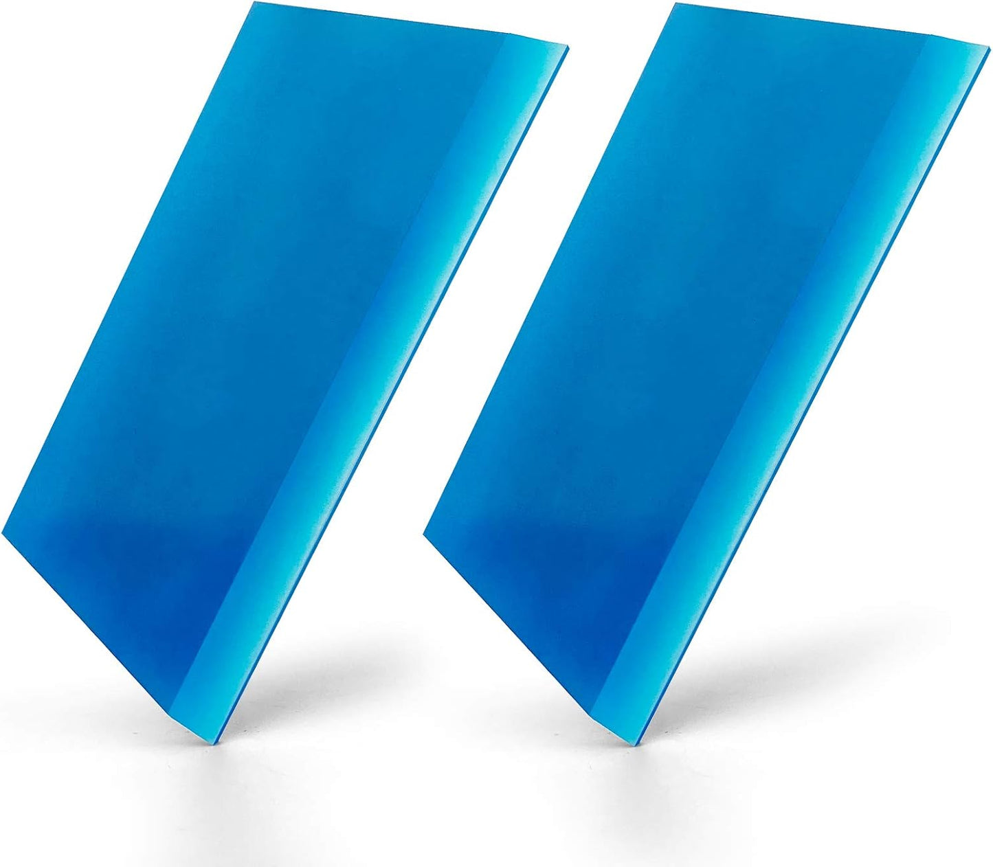 CARTINTS 2pack Squeegee Blade Replacement Mini Squeegee, 5.1x 2 inch, for Cleaning Glass, Shower Door and Car Windows and Screen Printing,Blue