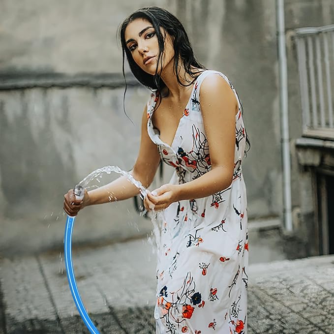 Fevone Garden Hose 50 ft, Heavy Duty Water Hose, Hybrid Polymer, Kink Resistance, Lightweight, Flexibility, Durability, Leak Free, Aluminum Fittings, 3/4" GHT, 5/8" ID, 600 Psi, Drinking Water Safe