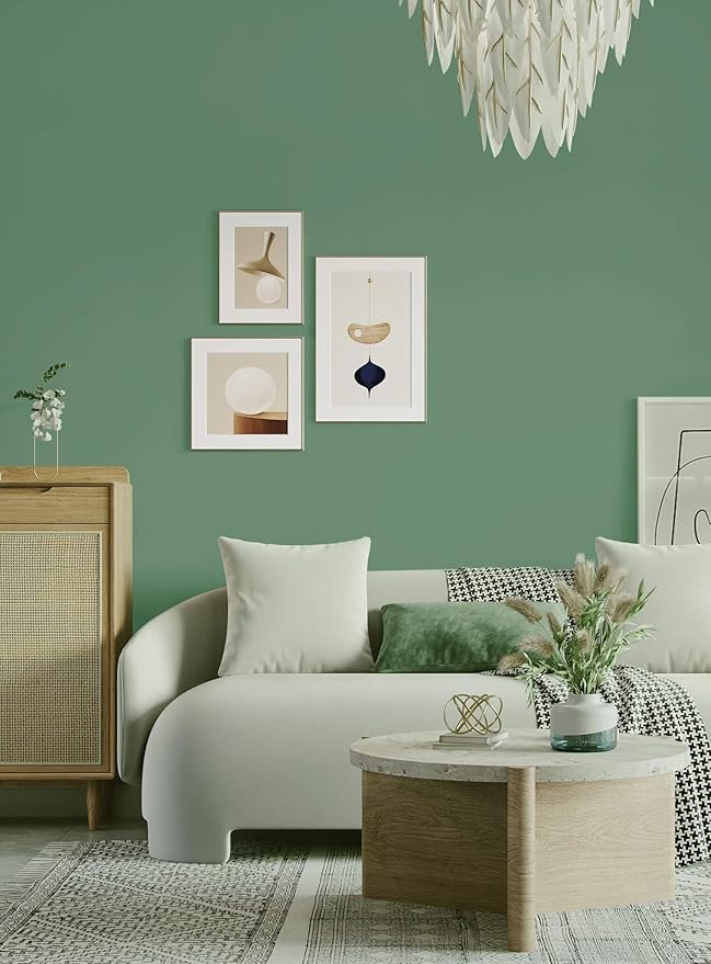 Dimoon 236''x17.7'' Green Peel and Stick Wallpaper Contact Paper Modern Self Adhesive Wall Paper Removable Renter Friendly Textured Solid Color Shelf Cabinet Vinyl Roll (236''x17.7'',Spring Green)