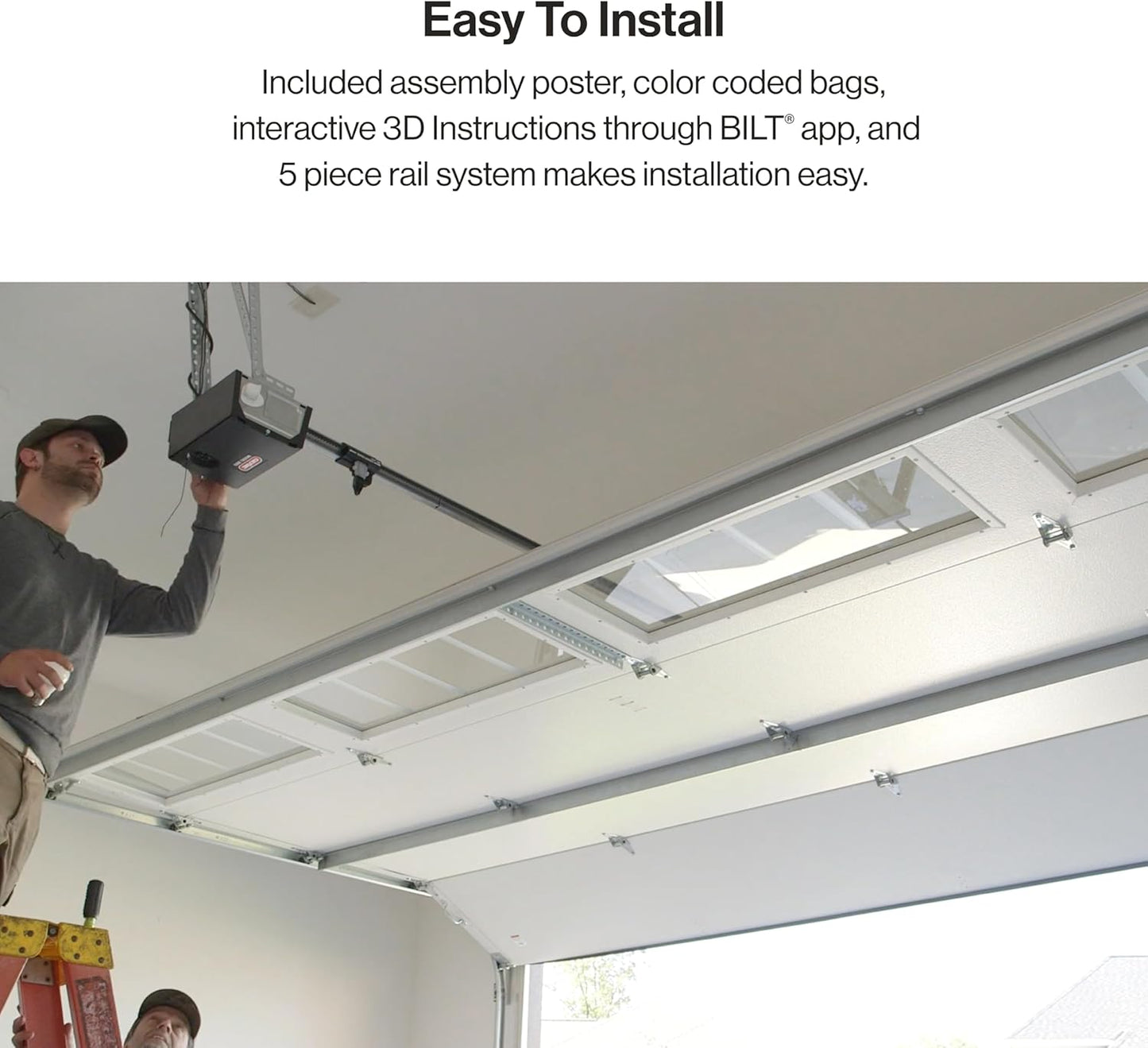 Genie Chain Drive 750 Garage Door Opener with Battery Backup, Surge Protector and one Single Button Garage Door Remote