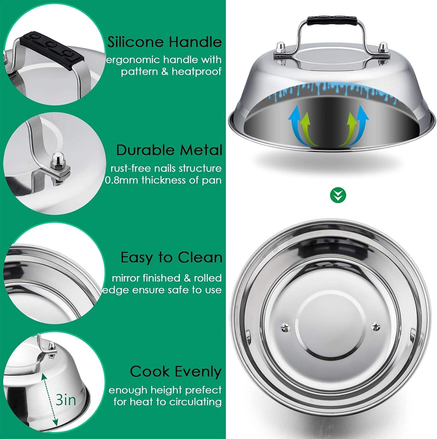 HaSteeL Griddle Accessories Set of 20, Complete Stainless Steel Griddle Spatula Tools with 9” Melting Dome, Heavy Duty Metal Spatulas Choppers Cast Iron Grill Press for Flat Top Teppanyaki BBQ Outdoor