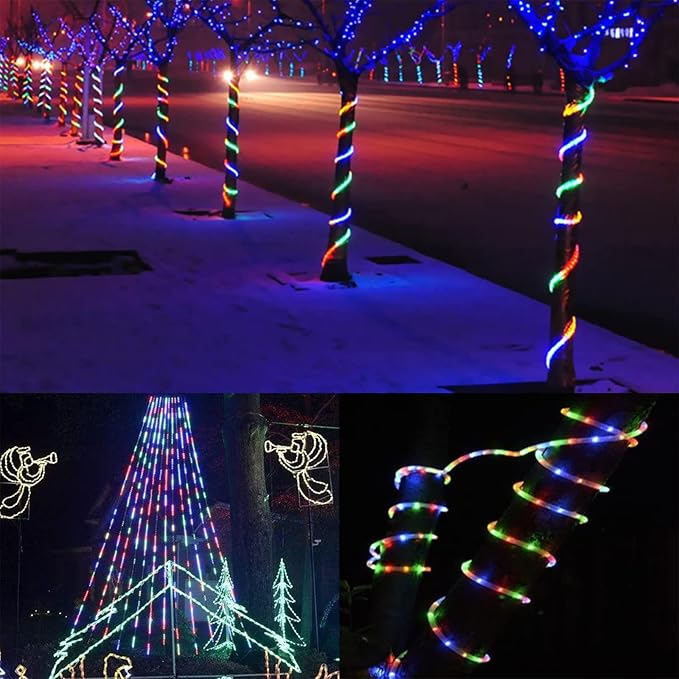 150ft LED Rope Lights Outdoor, 1080 LED Connectable and Flexible Tube Lights with 8 Modes, Waterproof LED Rope Lighting for Garden, Patio, Bedroom, Party, Pool, Indoor Outdoor Decoration (Multicolor)