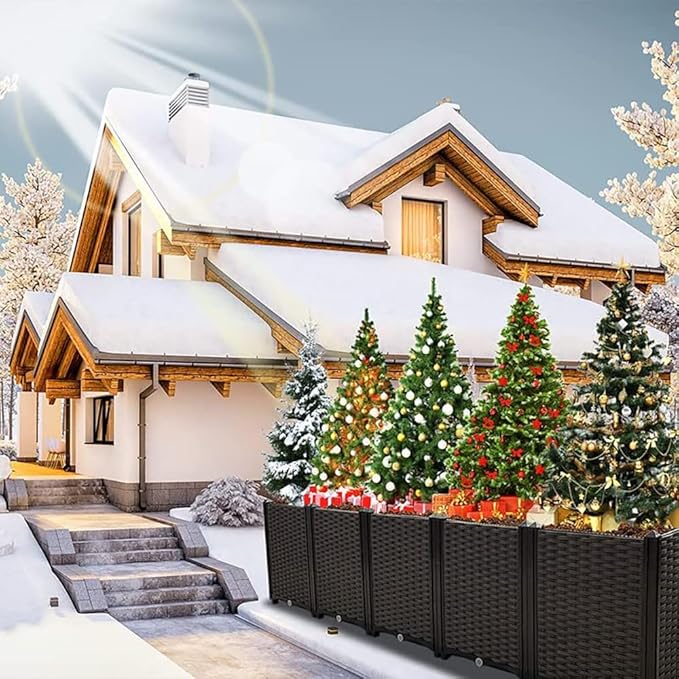 Large Planters for Outdoor Plants pots Elevated Garden Boxes Raised Garden Bed Garden Patio Balcony Deck to Planting Flowers Vegetables Tomato and Herbs