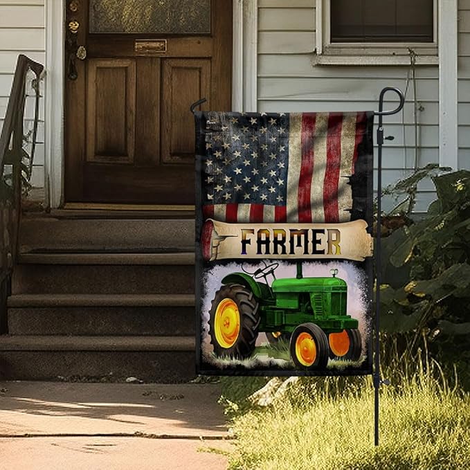 Flags-Proud Farmer Flag QNK270F, Garden Flag (11.5" x 17.5")-USA House Garden Flags Premium Polyester-Decorative Outdoor Flags