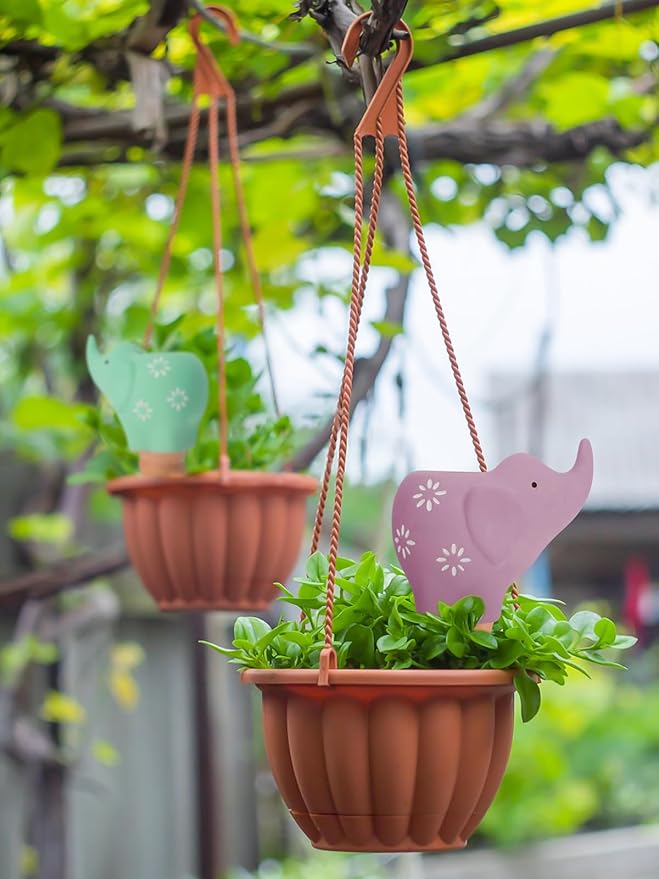 Kalolary 4Pcs Plant Watering Globes, Elephant Shape Self Watering Spikes Terracotta Drip Water Stakes Irrigation Watering Bulbs for Pot, Indoor, Outdoor, Vacation