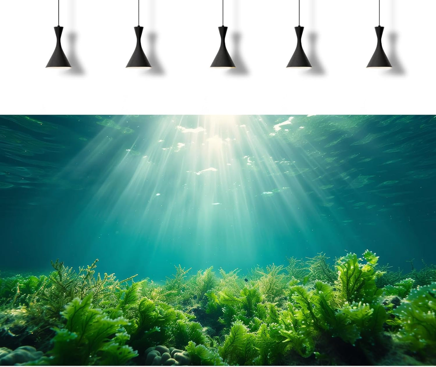 Deep Ocean Fish Tank Background Under The Sea Aquatic Plants Aquarium Background Underwater Corals Sunray Terrarium Backgrounds Tropical Fish Ocean World Aquarium Backgrounds Decorations 36x20in